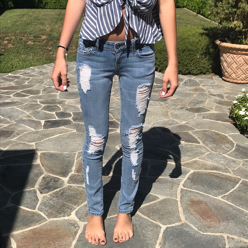 LF CARMAR distressed skinny jeans